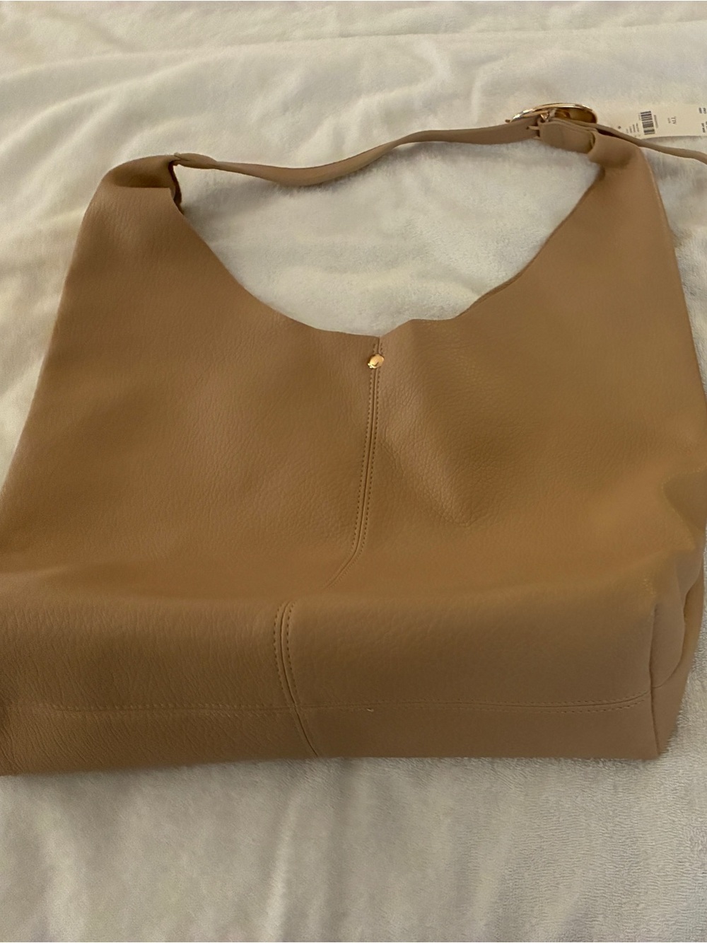 NWT Anthropologie Love Knot Slouchy Hobo Bag + Pouch Neutral